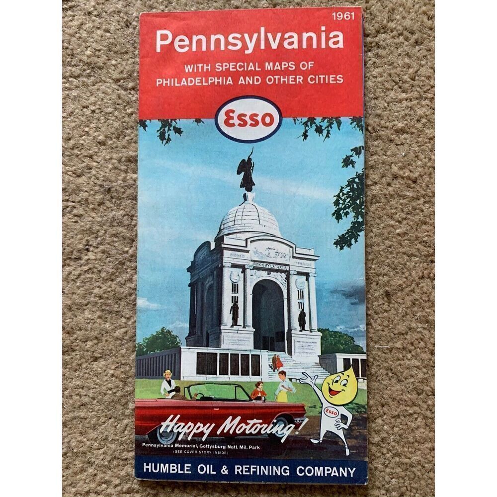 Esso Pennsylvania 1961 Map